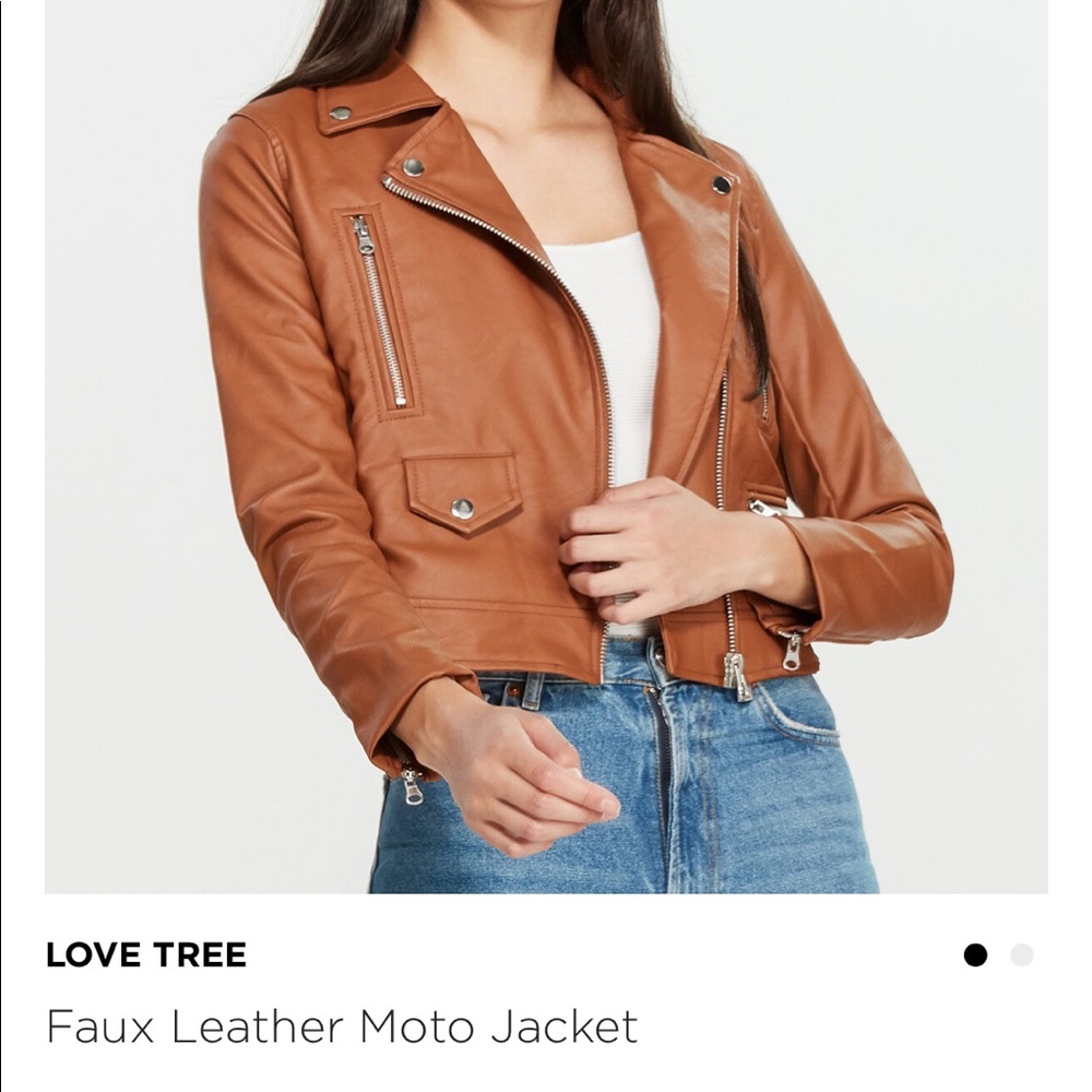 Faux Leather Moto Jacket